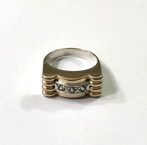 Ancienne bague tank argent - ancienne,