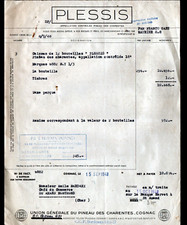 COGNAC (16) ALCOOL / PINEAU DES CHARENTES "Lucien FOUCAULD" Facture en 1948