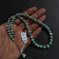 9x5mm Naturel Arizona Turquoise Rond Perles Lisse Pierre Précieuse 14 " Pouce