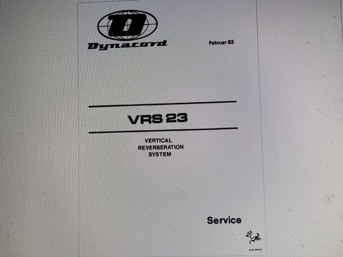 Dynacord vrs service - vrs,