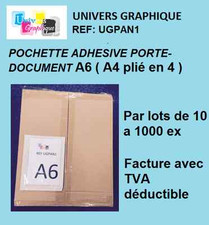 Pochette porte document A6 adhésive de 10 a 1000 ex