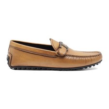 Tod's Conduite Chaussures T Indémodable Ville Gommino Mocassins Cuir Marron UK 6