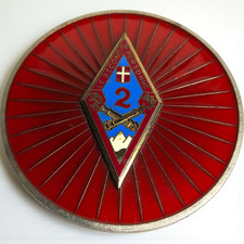 Médaille de table émaillée vintage 2e régiment d’artillerie de montagne rare