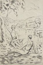 Paul Émile COLIN (1867-1949)  École de Pont-Aven au bord de l'eau