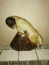 BBL2 Authentique statue bélier CAMILLE THARAUD porcelaine LIMOGES 15cm