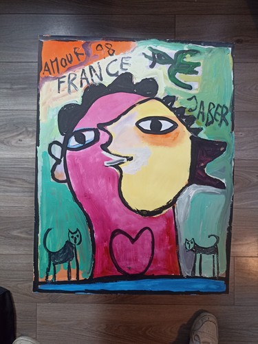 Amour peinture portrait - peinture,