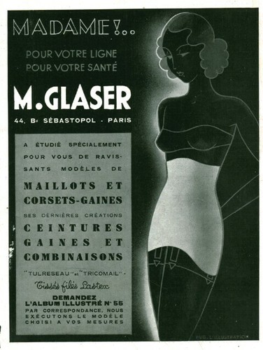 Publicité ancienne corset