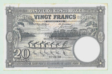 Billet du CONGO BELGE , 20