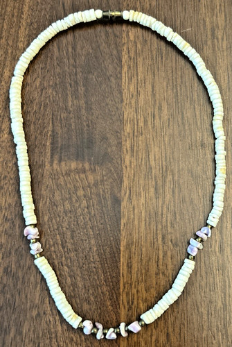 Vtg 1980s white puka - vtg, shell