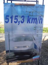 Ancienne AFFICHE SNCF TGV RECORD MONDIAL DE VITESSE 1990 chemins de fer Français