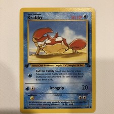 1999 Pokemon Fossil Krabby 1st