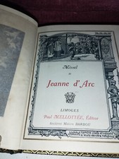 Missel Jeanne D'Arc Limoges Ed Paul Méllottée