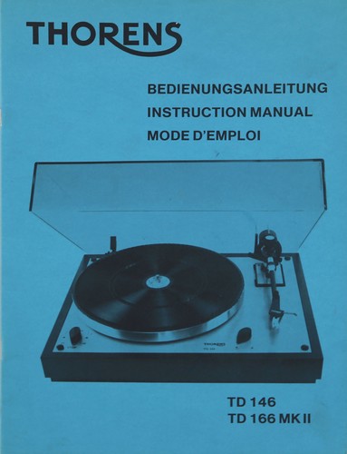 Thorens 146 166 mkii mode - mode, d