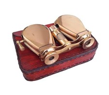 Ancienne jumelle monoculaire en laiton vintage nautique/verre espion avec étu...