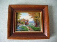 Tableau paysage chaumière