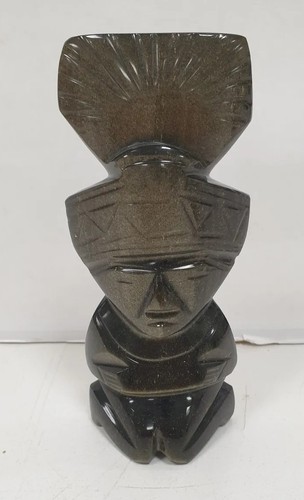 Statue pierre dure obsidienne - statue,