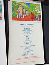 Lot 57 Menus 13 diff. Paquebot Messageries Maritimes METZINGER LAMARTINE PATRIA