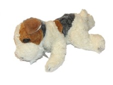 Peluche doudou chien blanc - peluche,
