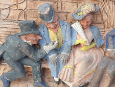 Ancienne terre cuite SCENE de