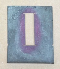 Ancien POCHOIR "I" LETTRE déco cuisine industrielle usine atelier garage #1