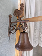 Superbe cloche coq en fonte