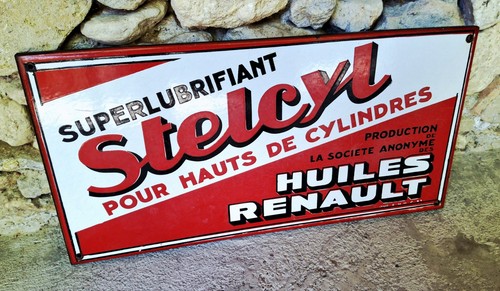 Plaque émaillée huiles - Émaillée,