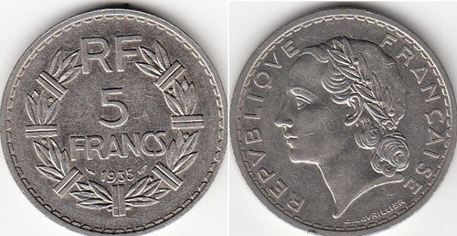 Monnaie française francs - française,