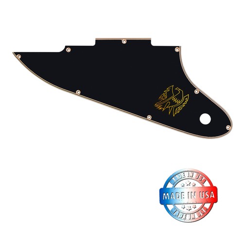 Black cream ply pickguard - black/cream, 5