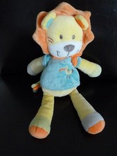 *. DOUDOU PELUCHE NICOTOY LION ORANGE JAUNE BLEU oiseau pélican toucan NEUF*