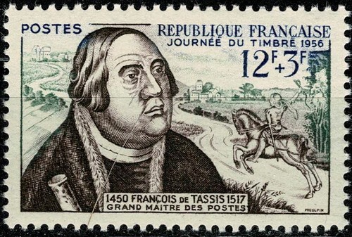 France 1956 journée - 1956, timbre