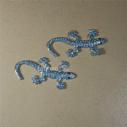 2pcs silver blue gecko - 2pcs,