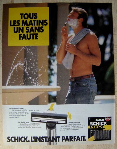 Publicité papier rasoir - -,