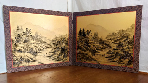 Ancien écran pliant japonais