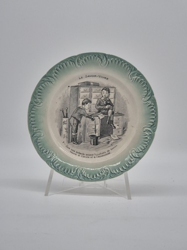Assiette parlante digoin - assiette,