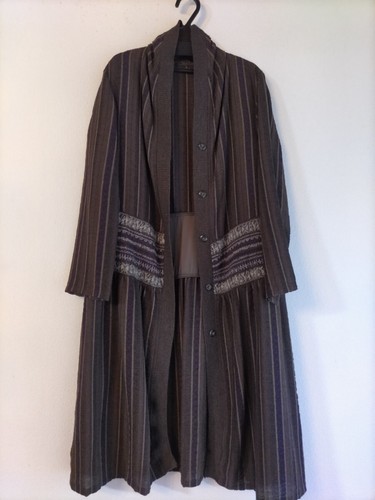 Manteau long marron moyuru - long,