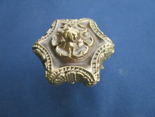 Poignée laiton décoré porte d'intérieur ancienne pour carré de 5