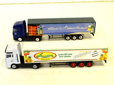 LOT DE 2 CAMIONS SEMI-REMORQUES PUBLICITAIRES   ÉCHELLE HO   N°84