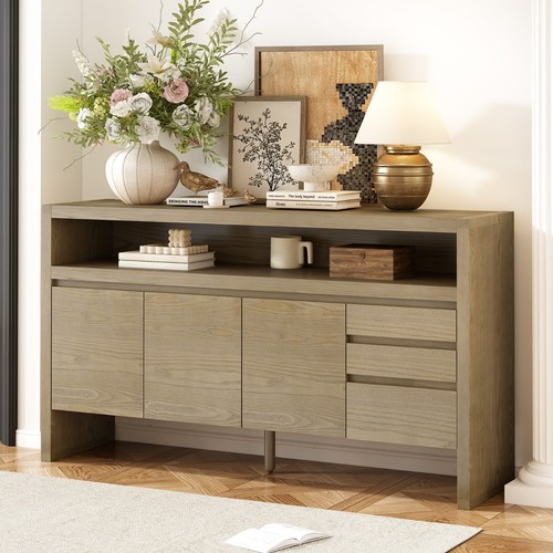 Modern solid wood sideboard - modern,