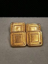 ANCIENNE PAIRE DE BOUTONS DE MANCHETTE PLAQUE OR  MURAT - 
