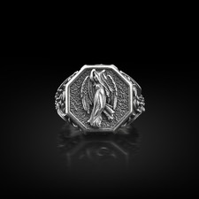 Bague chevalière ange de nuit