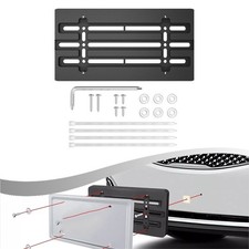 Support de plaque d'immatriculation finition noire mate avec entretoise r??glabl