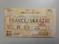 TICKET MATCH FRANCE - UKRAINE