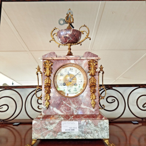 Horloge marbre bronze - marbre, et