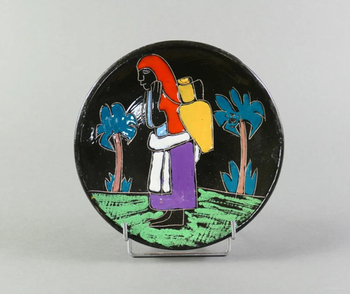 Assiette céramique noire