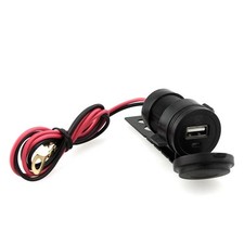 Adaptateur 12V Noir étanche Moto Téléphone Chargeur USB Prise D'alimentation