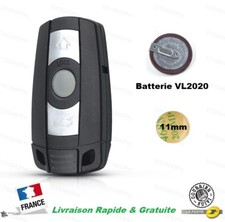 Coque Clé BMW E81 E87 E90 E92 E60 X5 X6 Télécommande 3 Boutons + Batterie VL2020