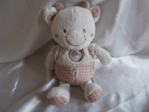 Doudou vache blanc beige - doudou,