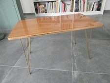 Petite table pliante ou table basse Camping VINTAGE 68x39.5 cm vernis Polyester