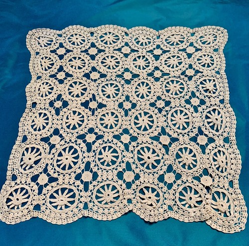 Grand napperon crochet blanc - crochet,