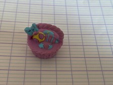 PANIER MAUVE ROSE  POUR POUPEE FASHION POLLY POCKET  OU AUTRE